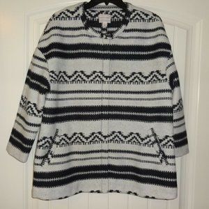 Melrose and Market White and Black Shacket (Medium - M)